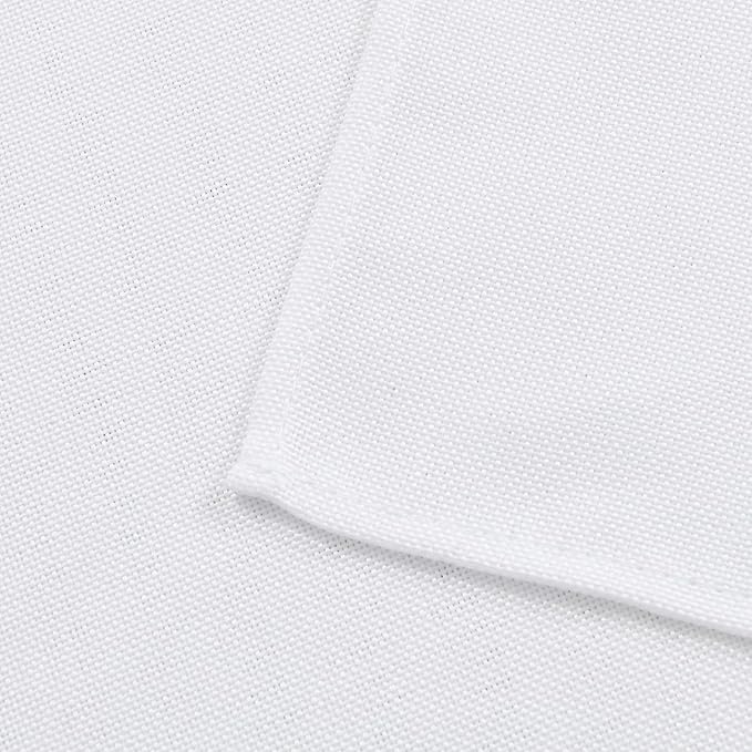 Hiasan Faux Linen Square Tablecloth - Wrinkle and Stain Resistant Washable Table Cloth for Kitchen Dining Room Holiday Table Cover for Party Dinner, White, 60 x 60 Inch