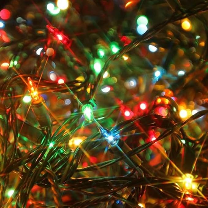 Dazzle Bright Christmas Lights, 60FT 300 Count Incandescent Waterproof Mini String Lights Plug in, Connectable Christmas Decorations for Outdoor Home Party Garden Yard, Multi-Colored