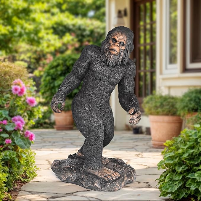 Garden Statues Bigfoot Yard Decor - Grandpa Yeti Large Lawn Products Birthday Decorations Life Size Sasquatch Figurine Resin Tall Outdoor Sculpture for Outside Patio Front Porch