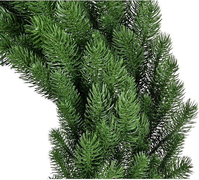 Fraser Hill Farm 24-in. Green Fir Wreath, No Lights | Festive Christmas Holiday Decorations | Indoor Hanging Decor for Doors, Fireplace Mantels | FFGF024WR-0GR