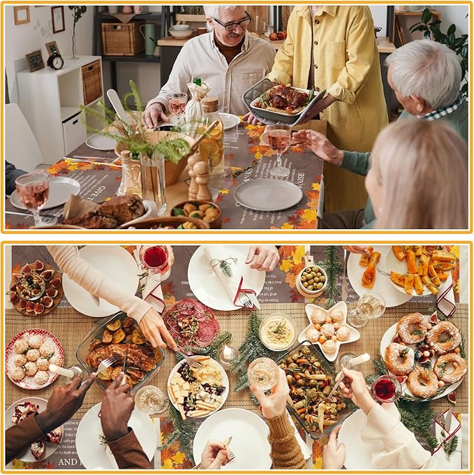 50 Pcs Fall Paper Placemats Thanksgiving Disposable Paper Placemats Autumn Table Mats Give Thanks for Holiday Party Kitchen Dining Table Decoration 16.14 x 11.81 Inches