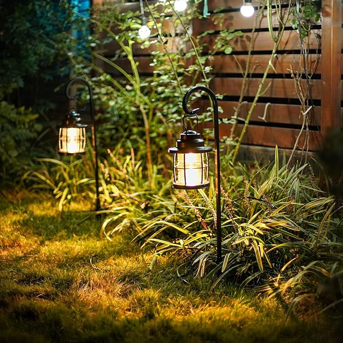 LED Pathway Lights 6 Pack, 1.1W Low Voltage Landscape Lighting Outdoor Harbor Collection 32 Lumen Dual Use Lights with Shepherd Hooks for Driveway, Yard, Garden, and Lawn