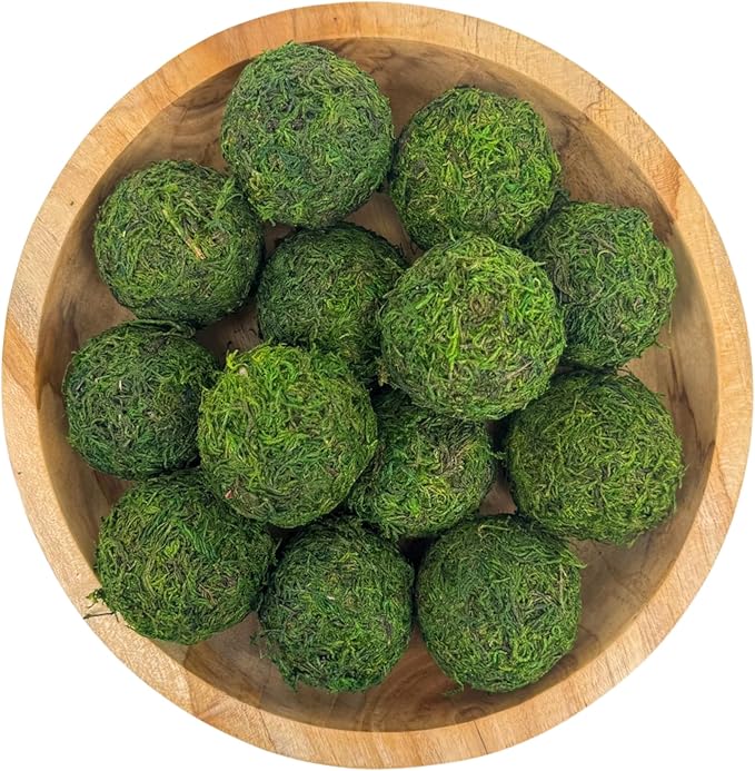 ANDALUCA Decorative Green Moss Balls Bowl Filler Orbs (Pure Moss)