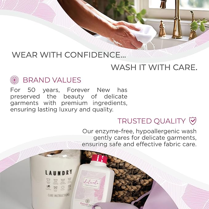 FOREVER NEW Liquid Laundry Detergent – Nontoxic Hypoallergenic Laundry Soap, Safe for Colors & Sensitive Skin - Essential Laundry Supplies, Delicate Fabric Care Wash (Original Scent, 32 fl. oz)