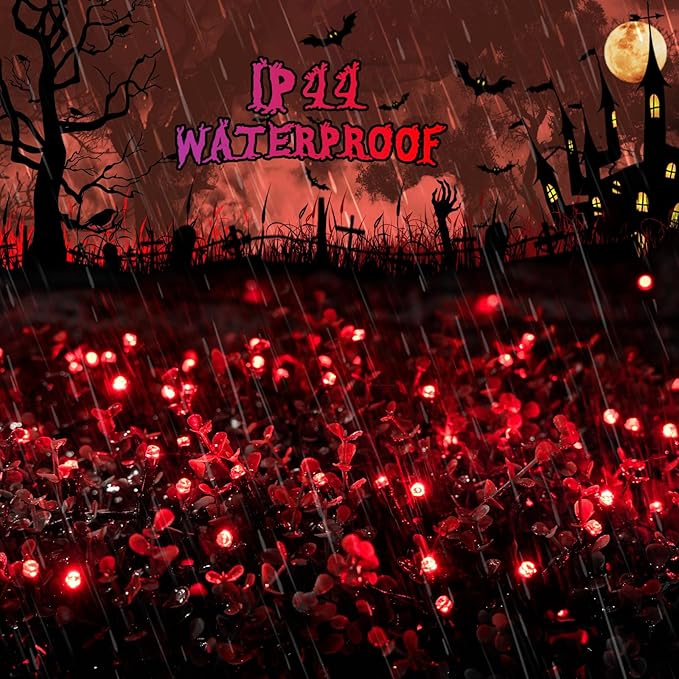 JMEXSUSS 200 LED Halloween Lights Indoor Outdoor, 66ft Connectable LED Red Christmas Lights Plug in, 8 Modes Red String Light for Halloween Tree Indoor Bedroom Garden Yard Porch House Decorations