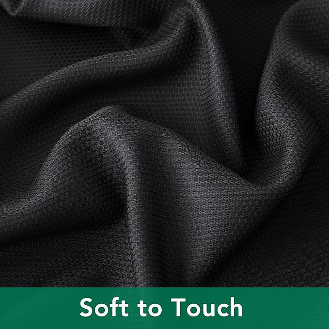 Biscaynebay Textured Fabric Square Tablecloths 54x54 Inch, Black Water Resistant Spill Proof Table Cloth Small Card Folding Table Covers for Dining, Kitchen, Wedding and Parties, Machine Washable