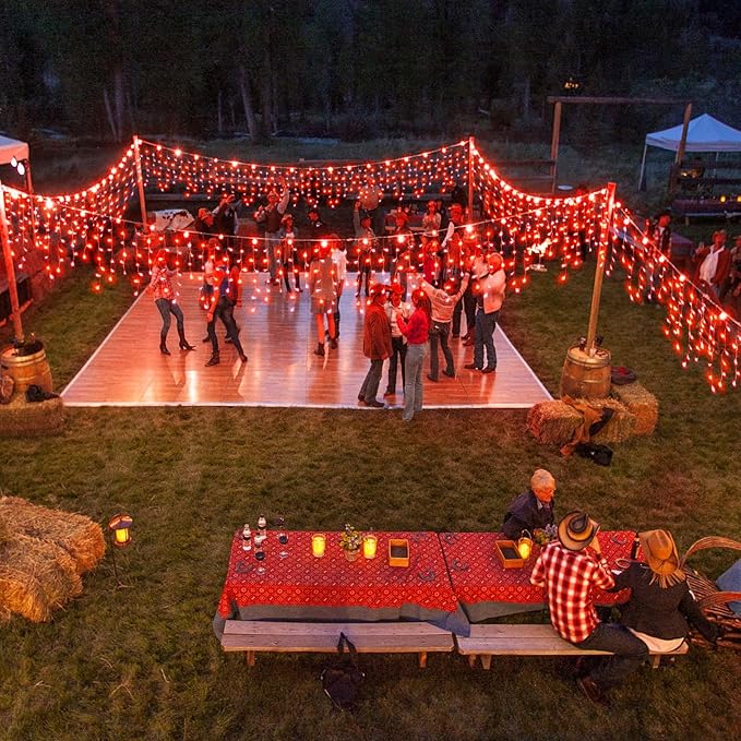 33ft Icicle Lights for Outside, Red Christmas Lights Outdoor Waterproof for House, 400 LED Twinkle Tree Lights with 75 Drops Clear Wire Short Curtain Light for Room Home Wall Indoor Decorations