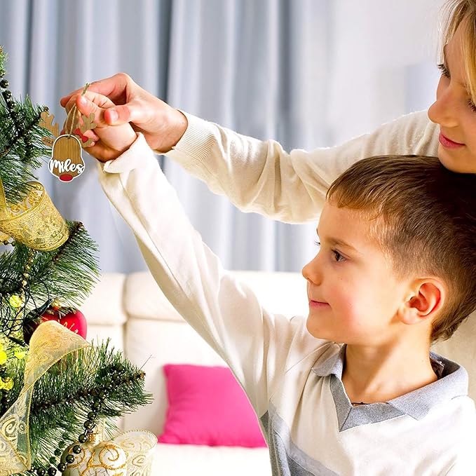 2025 Custom Christmas Ornaments Personalized Name Tag Wooden Ornaments,Custom Christmas Deer Ornaments Deorations for Xmas Tree,Customized Xmas Ornament,Personalized Xmas Ornament Gifts