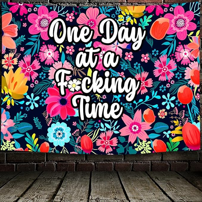 ADDWel Blacklight Floral Tapestry, Hippie Flower Tapestry Glow In The Dark, UV Reactive Black Light Upright Posters Wall Hanging for Bedroom Dorm Living Room Backdrop Decor