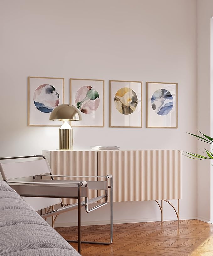 Haus and Hues 16"x20" Beige Oak Wood Picture Frame Set of 4 - 16x20 Wood Picture Frame, 16x20 Frames 4 Pack, 16x20 Poster Frame, 16x20 Frame Wood, 16 by 20 Picture Frames, Set of 4 Frames 16x20 Frame Only (Beige Oak)