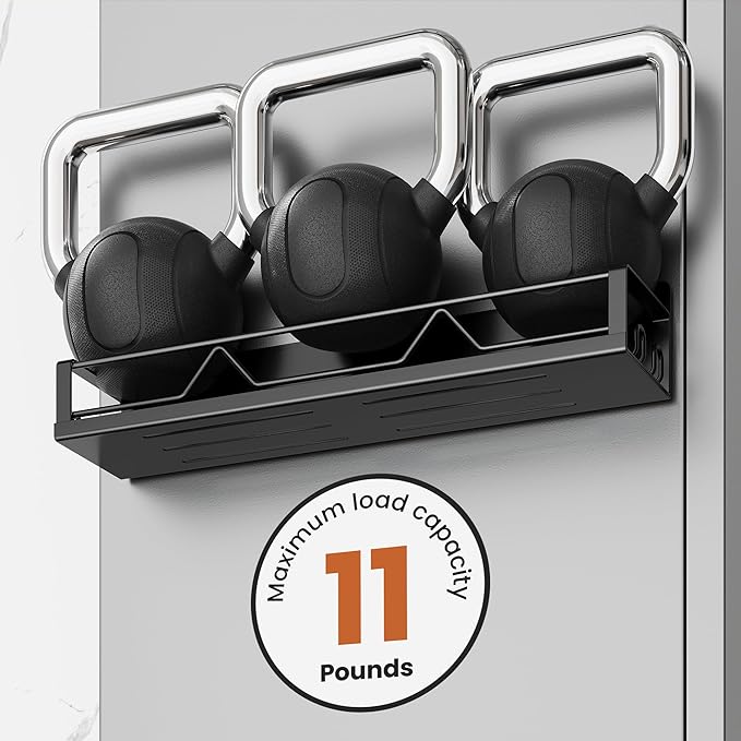 16.9 Inch Wide Large Capacity Magnetic Spice Rack for Refrigerator, 4 Pack Metal Fridge Shelf, Black