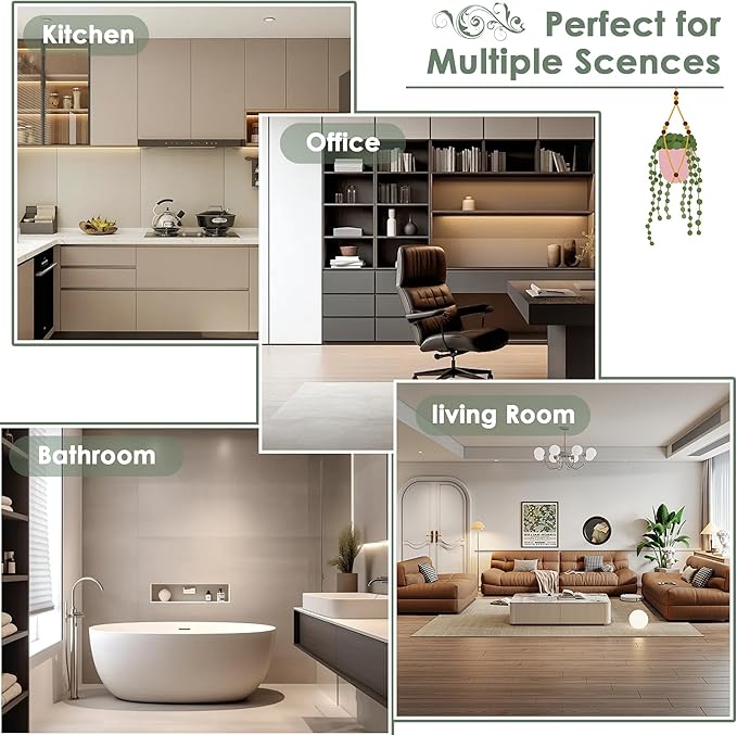 FOTOSOK 6-Tier Bamboo Shelf, Bamboo Bookcase with Adjustable Shelves, Free Standing Storage Shelf Unit, Plant Flower Stand for Bathroom, Kitchen, Home Office, White