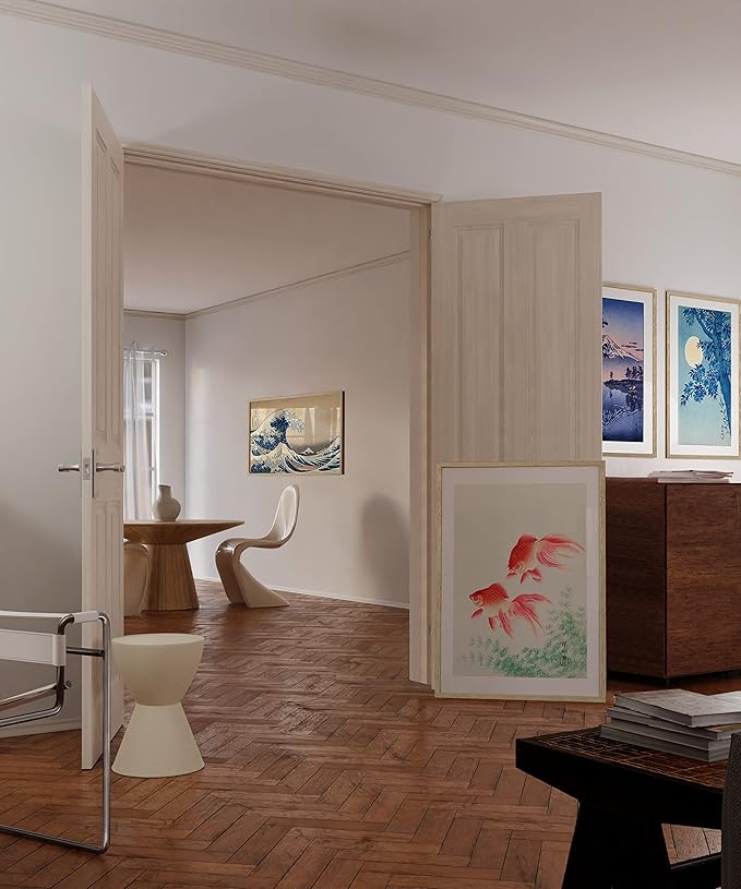 Haus and Hues 24"x36" Beige Oak Wood Frames Set of 4 - 24x36 Natural Wood Frames for Posters, 24x36 Frame Wood, 24x36 Poster Frames for Wall, 24x36 Frame Light Wood, Picture Frames 24x36 Picture Frame 24x36 Wood Frame 24x36 (Beige Oak)