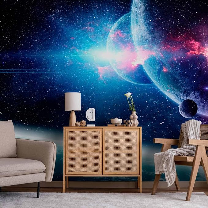 artgeist Premium Wall Mural Cosmos Galaxy 79x55 in - XXL Non-Woven Wallpaper Fleece Wall Decor Photo Print Picture Image Design Stars Solar System Universe Space b-C-10047-a-a