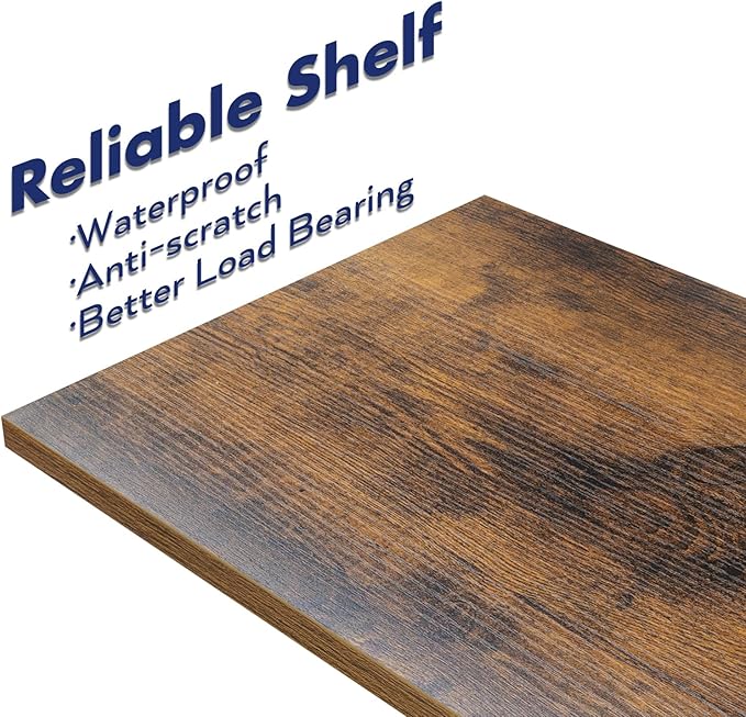 NUMENN Narrow Bookshelf, 4 Tier Bookshelves, Home Office Bookcase Shelf Storage Organizer, Free Standing Storage Shelving Unit for Bedroom, Living Room and Home Office, Vintage