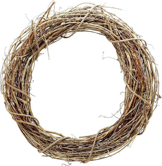 18" Natural Grapevine Wreath by Ashland - Ready-to-Decorate Rustic Home Decor for Weddings, Birthdays, Parties, and Holidays - Bulk 15 Pack