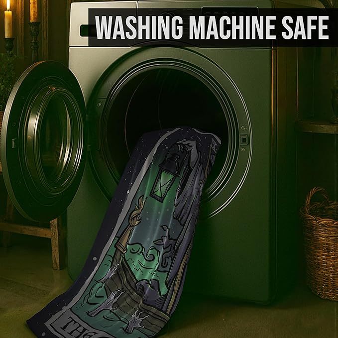 The Hermit Tarot Card Tapestry - Grim Reaper - Gothic Halloween Home Decor Wall Hanging (80" x 68")