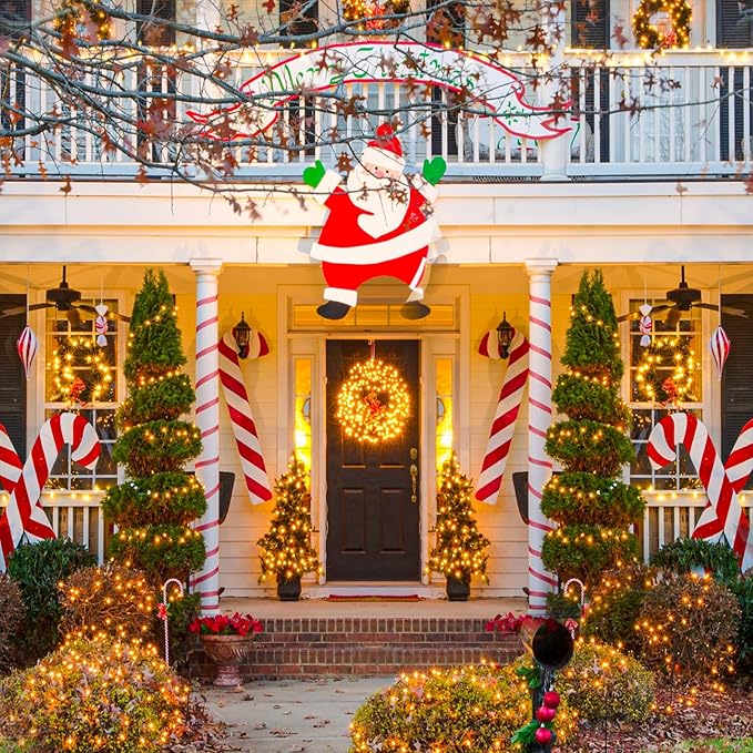 100FT 300 LED Christmas Lights, Warm White Christmas Tree Lights with 8 Modes Waterproof, Connectable Green Wire Outdoor String Lights for Indoor Patio Garden Xmas Party Decorations