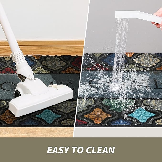 Durable Heavy Duty Front Door Mat - 24"x36" Large Outdoor Welcome Mat Non-Slip Rubber Entrance Door Mat Apply to Home High Traffic Area,Porch, Patio, Farmhouse,Entryway Floor Mats