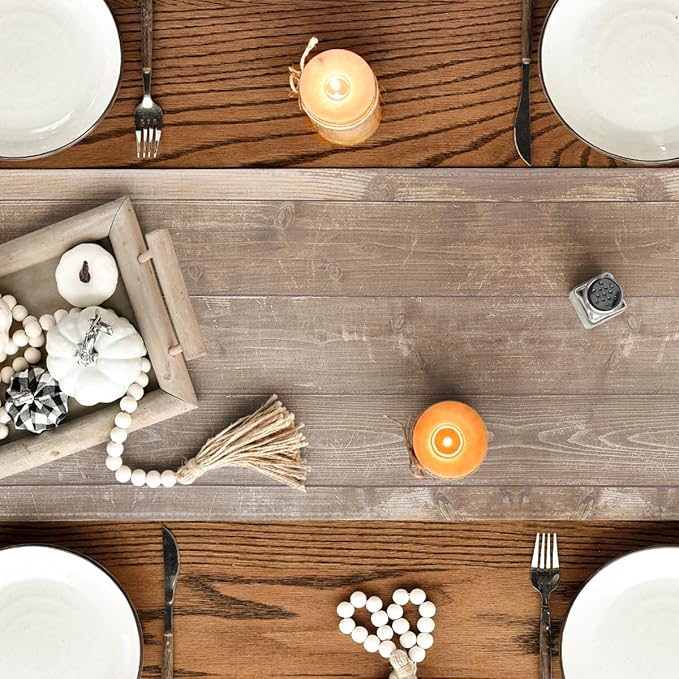 Artoid Mode Wood Hello Pumpkin Leaves 210 GSM Fall Table Runner, Seasonal Autumn Kitchen Dining Table Decoration for Home Party Decor 13x72 Inch