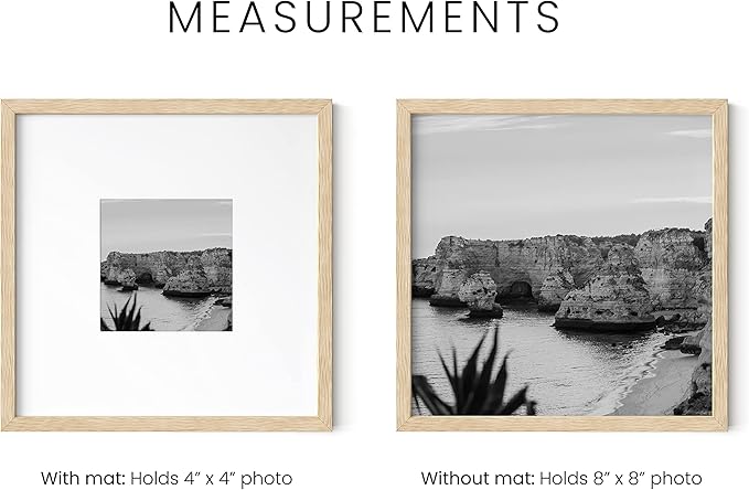 HAUS AND HUES Beige Square Frames Set of 9-8x8