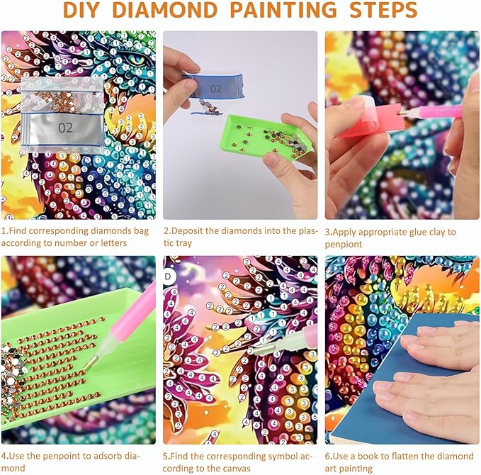 SENQAO Dragon Diamond Art Hanging Kit for Adult, Special Shaped Rhinestone, Double Sided DIY Acrylic Diamond Art Painting Window Pendants Home Garden Wall Hanging Kits Hanging Ornament