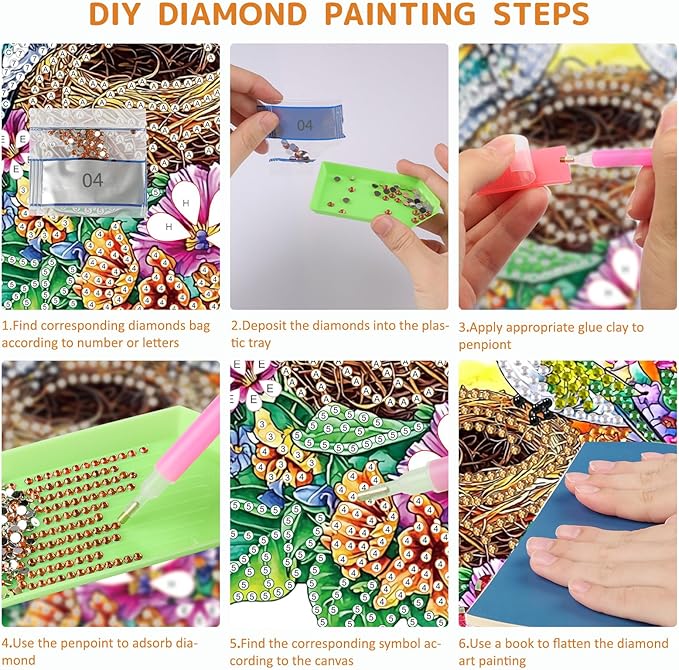SENQAO Hummingbird Diamond Art Hanging Kit for Adult, Special Shaped Rhinestone, Double Sided DIY Acrylic Diamond Art Painting Window Pendants Home Garden Wall Hanging Kits Hanging Ornament