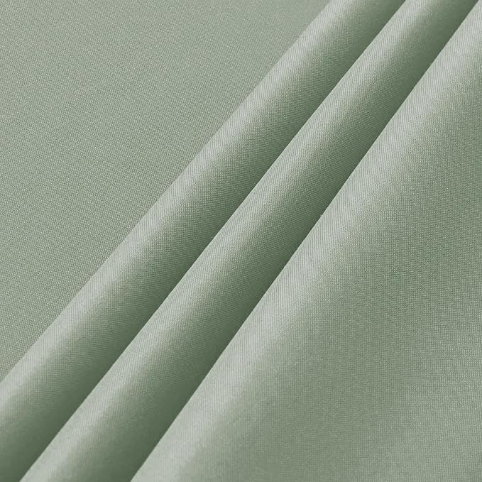 sancua 6 Pack Sage Green Tablecloth 60 x 102 Inch, Rectangle Table Cloth for 6 Feet Tables - Stain and Wrinkle Resistant Washable Polyester Table Cover for Dining Tables, Buffet Parties and Camping