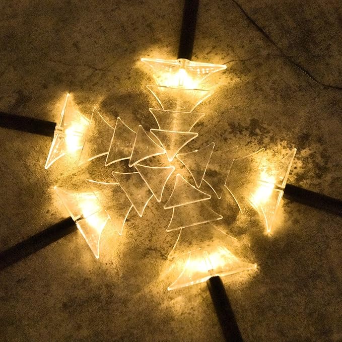 Christmas Solar Pathway Lights Outdoor Decorations,Xmas Tree Lights Waterproof Led Garden Stake Light for Walkway Yard Lawn Porch Holiday Decor 5-Pack (Small Tree, 5 Pack)