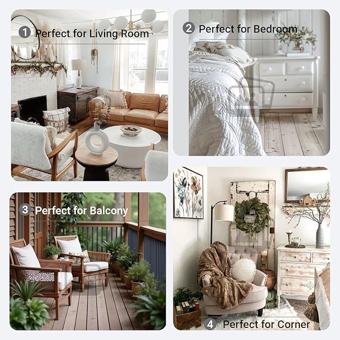 Solid Wood Tree Stump Table Wooden Side Table End Table Plant Stool Handmade Rustic Nightstand Natural Wood Stool Coffee Table for Home Office Patio (Brown)