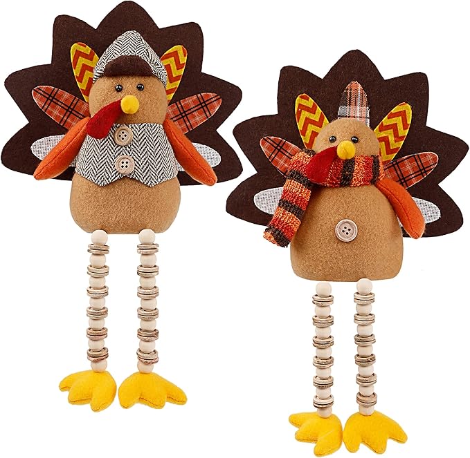 FORUP 14 Inch Turkey Thanksgiving Decoration for Home Autumn Fall Thanksgiving Harvest Decorations