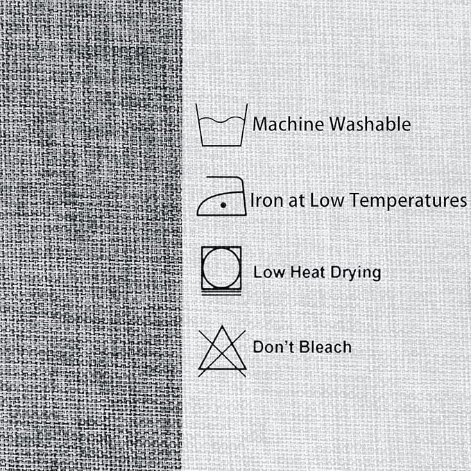 Hiasan Faux Linen Square Tablecloth - Wrinkle and Stain Resistant Washable Table Cloth for Kitchen Dining Room Holiday Table Cover for Party Dinner, Grey, 30 x 30 Inch