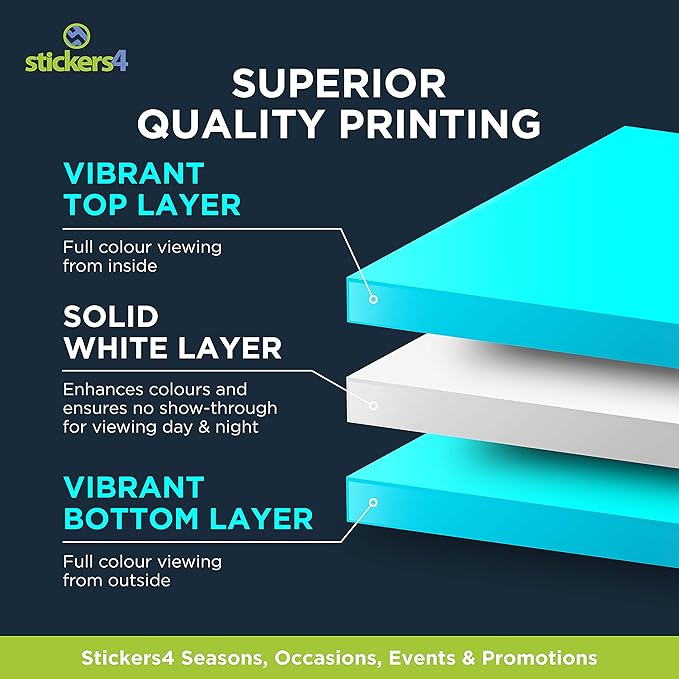 Halloween Window Clings for Glass Windows - 16" x 16" Moon Window Decal - Witch Clings Silhouette - Halloween Decorations