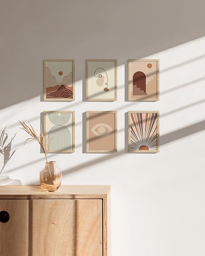 Haus and Hues 5x7 Natural Oak Wood Photo Frame Set of 25 - Mini Picture Frames Bulk Gallery Set - Premium Bulk Picture Frames 5x7 for Stylish Photo Gallery Wall Frame Set - Ideal for Home & Office