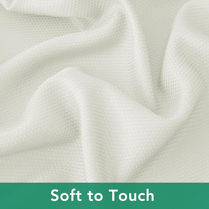 Biscaynebay Textured Fabric Square Tablecloths 60x60 Inches, Ivory Water Resistant Table Cloth Small Card Folding Table Covers Linen for Dining, Kitchen, Wedding and Parties etc. Machine Washable