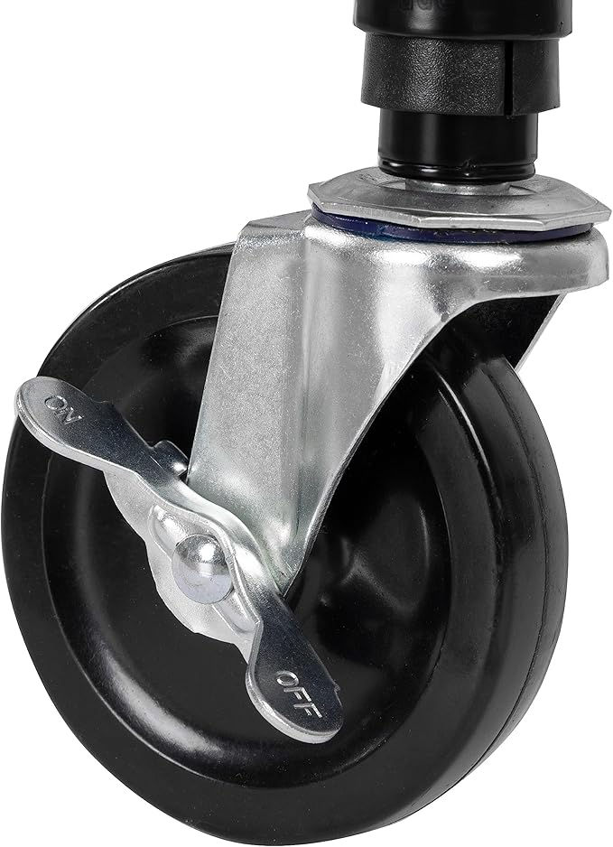 Seville Classics UltraDurable Heavy Duty NSF Solid Steel Wire Rack Storage Unit, Organizer for Garage, Warehouse, Office, Restaurant, Classroom, Kitchen, Black, 5-Tier Shelving, 60" W x 18" D