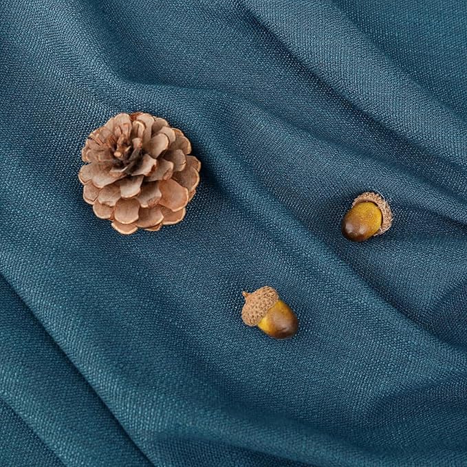 Blue Table Cloth for Rectangle Tables 60 x 120 Inch, Washable Waterproof Textured Linen Tablecloth, Classic Decorative Table Cover for Wedding, Farmhouse, Buffet, Party, Outdoor - Blue