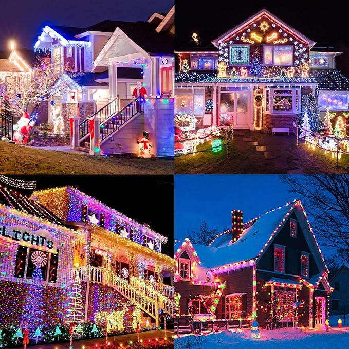 Easter Lights String 25FT 100 Incandescent Bulbs, UL-Listed Multicolor String Lights with White Wire Plug in Connectable for Indoor Outdoor Holiday Yard Patio Party Christmas Decorations