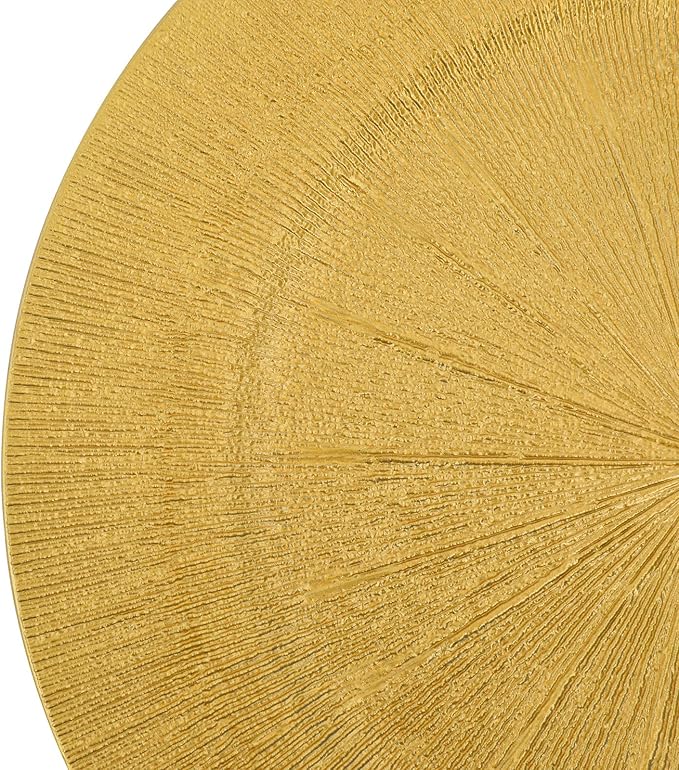Antique Charger Plates Set 13'' Round Embossed Dinner Plate Chargers Plastic Elegant Floral Plates for Dinner Wedding Party Event Table Kitchen Decoration 100PCS (Customized Gold 100Pcs)