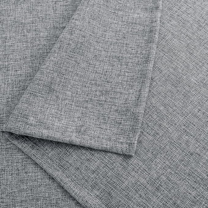 Hiasan Faux Linen Square Tablecloth - Wrinkle and Stain Resistant Washable Table Cloth for Kitchen Dining Room Holiday Table Cover for Party Dinner, Grey, 30 x 30 Inch