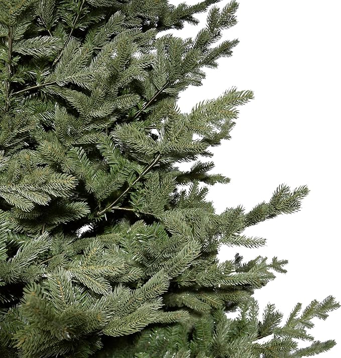 Fraser Hill Farm 12-Ft. Foxtail Pine Artificial Christmas Tree with Stand and No Lights, Unlit Foldable Fake Tree with Realistic Foliage for Home Decoration