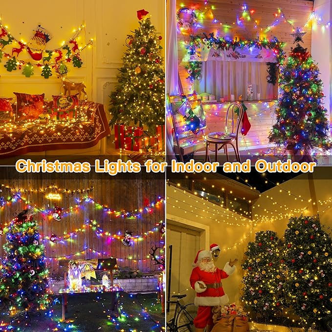 Ollny Christmas Lights, 210FT 640LED Color Changing Christmas Tree Lights with 11 Modes Remote Control, Waterproof Outdoor Light for Outside Indoor Patio Weddings Xmas Decorations