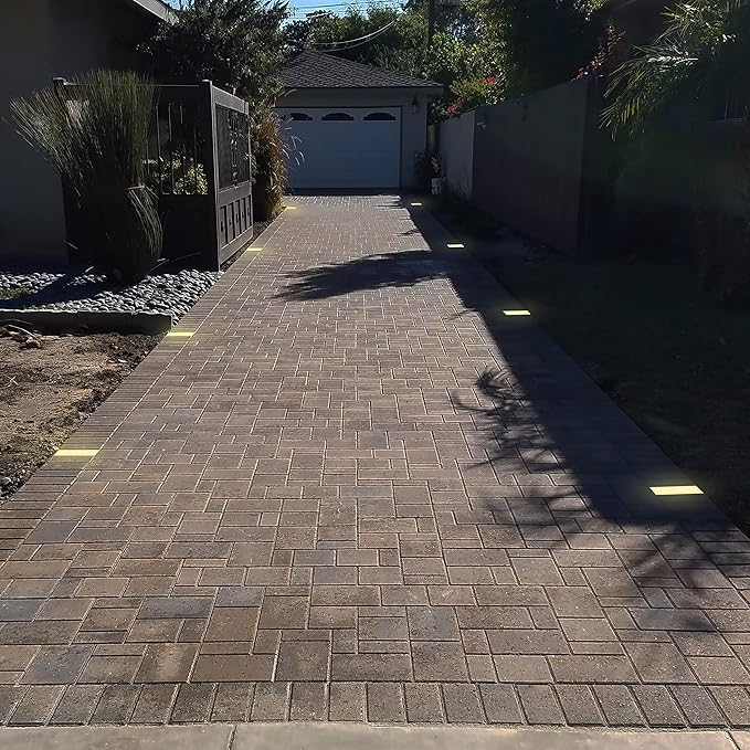 LUMENGY Paver Light 3×6 Inch (2.95 X 5.9), Warm White Glare-Free Illumination for Driveways, Pathways, Pool Deck & Patios, 12V AC/DC, Waterproof & Drive-Over Rated