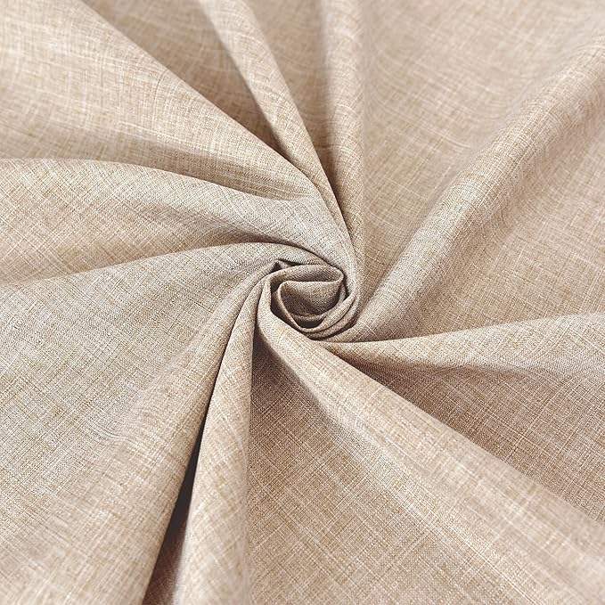 Fitable Faux Linen Tablecloths Rectangle 60 x 102 Inch - 6 Pack Neutral Table Clothes for 6 Foot Tables, Beige Faux Burlap Kitchen Table Covers for Dining, Party, Farmhouse, Banquet, Buffet
