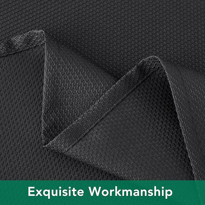 Biscaynebay Textured Fabric Round Tablecloths 70", Black Water Resistant Washable Table Cloth Circle Folding Table Covers for Dining, Kitchen, Wedding, Parties etc