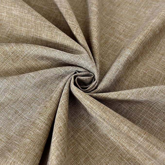 Fitable Faux Linen Tablecloths 2 Pack, Faux Burlap Fabric Table Clothes for Rectangle Tables, Rustic Holiday Table Covers for Kitchen Dining, Party, Farmhouse (Khaki, 54 x 78 Inch)