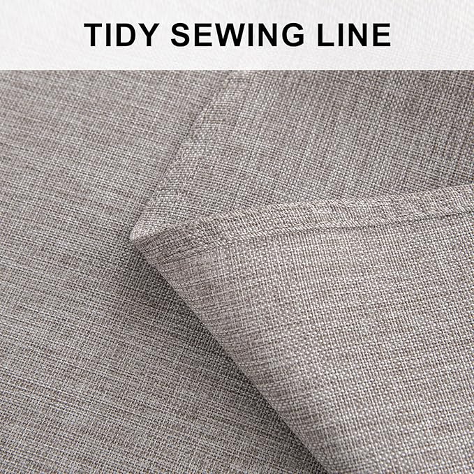 Hiasan 60 Inch Linen Round Table Cloth - Wrinkle and Stain Resistant Washable Polyester Fabric Table Cloth for Dining Room Kitchen Party, Stone