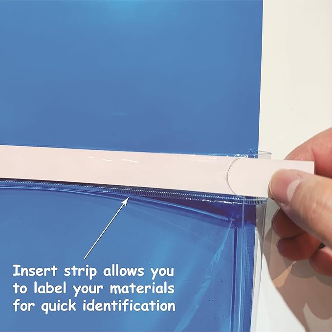 Magnetic Pocket 4 Pack – Self-Adhesive Magnetic Storage Pouch for Documents, Notes & Tools, Strong Magnet Backing for Fridge, Whiteboards, and Metal Surfaces (Assorted Colors 4Pcs)