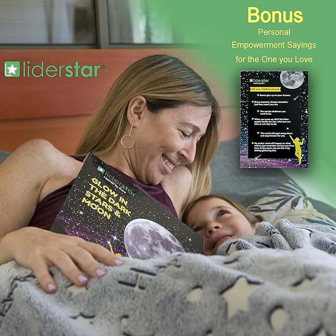 Stars for Ceiling – Glow in The Dark Stars and Moon Wall Decals for Kids Bedroom or Nursery, Luminous Star Stickers for Ceiling, Self-Adhesive Fluorescent Night Sky Decor, Gift for Boys and Girls