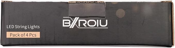 4 x Fairy Lights Battery Operated, Silver Wire Chains 8 Mode 5M 50 LEDs Timer String Lights with Remote Control for Bedroom Christmas Party Wedding Decoration